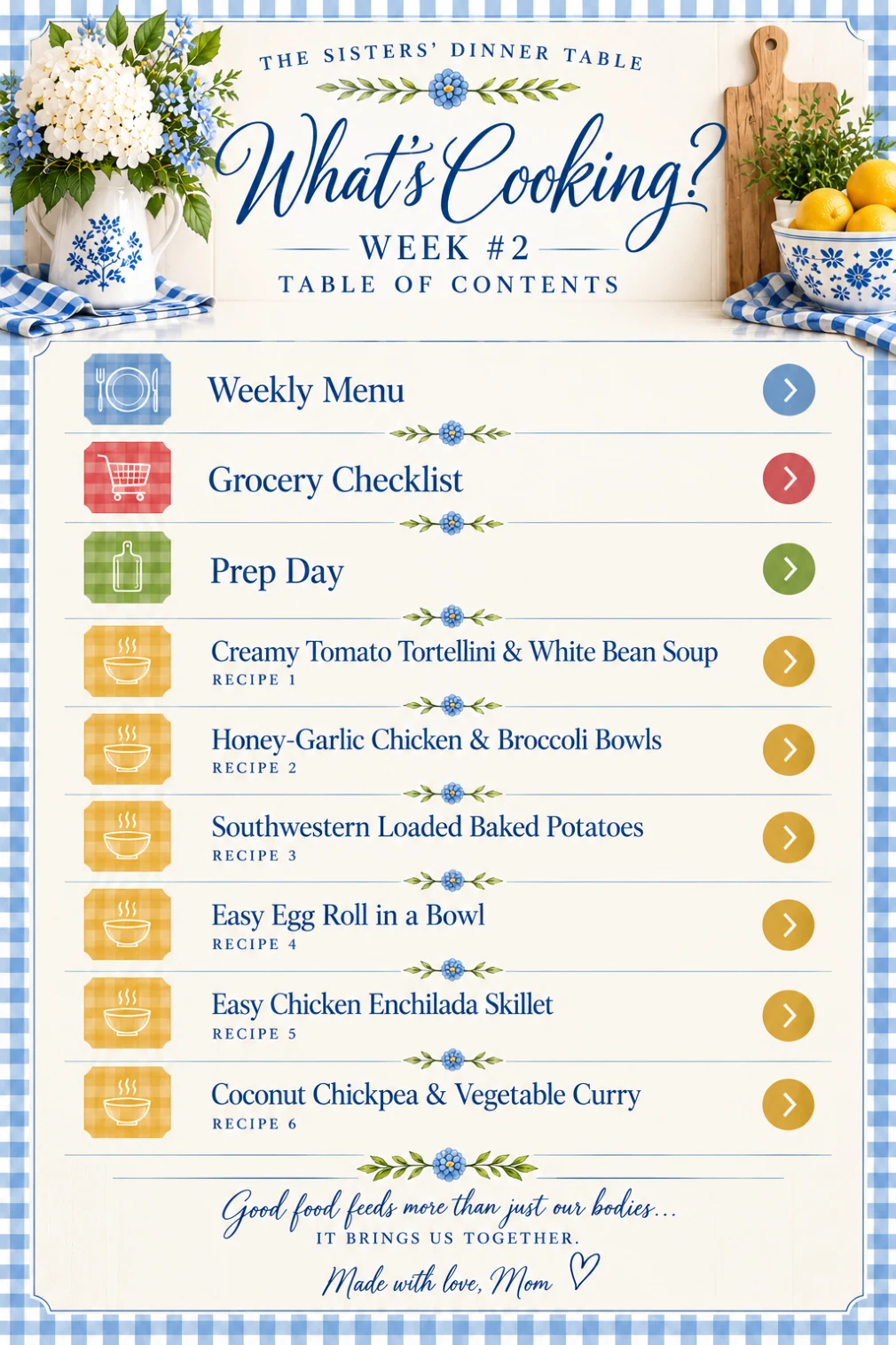 What’s Cooking? — illustrated cookbook page